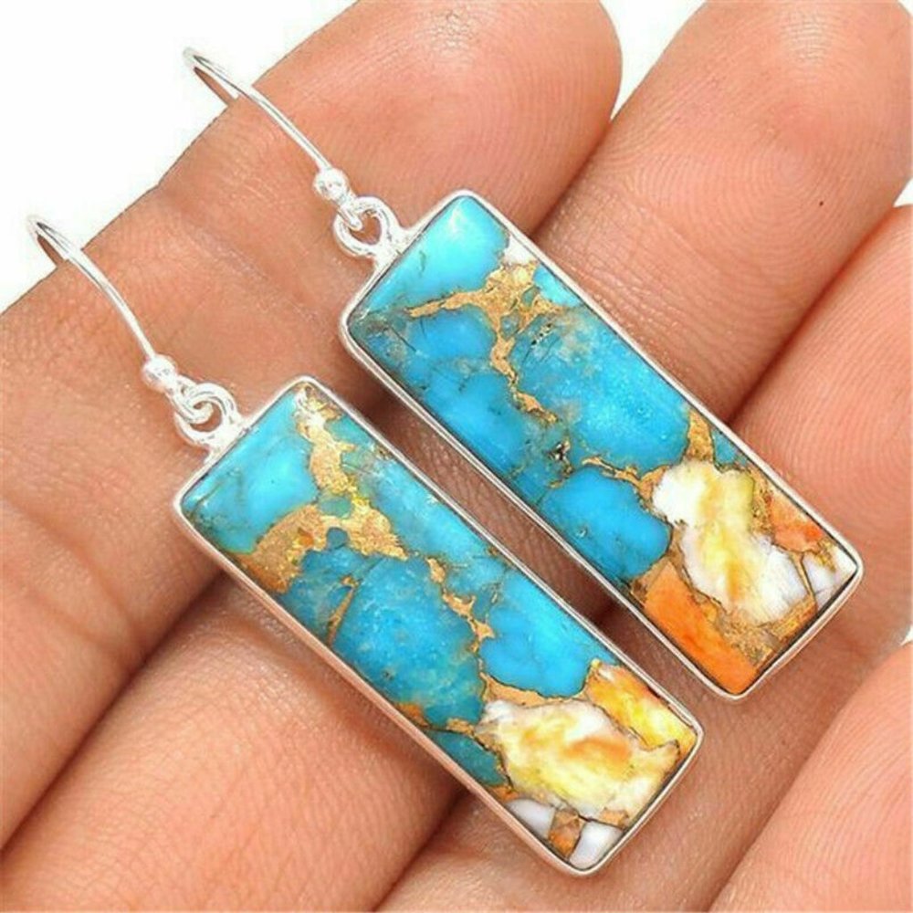 Multi-Color Gemstone 925 Silver Dangle